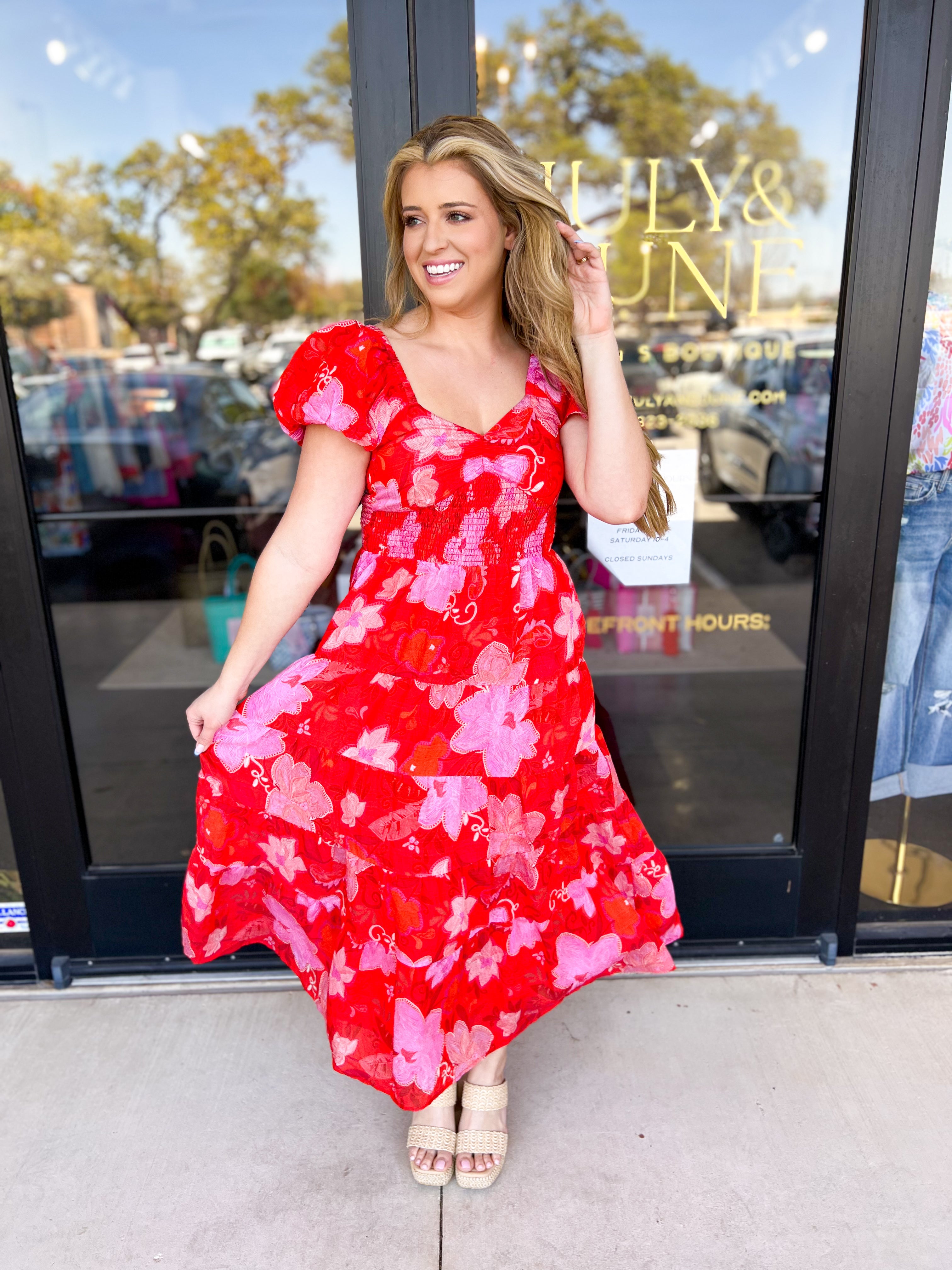 THML - The Rachel Midi Dress-500 Midi-THML-July & June Women's Fashion Boutique Located in San Antonio, Texas