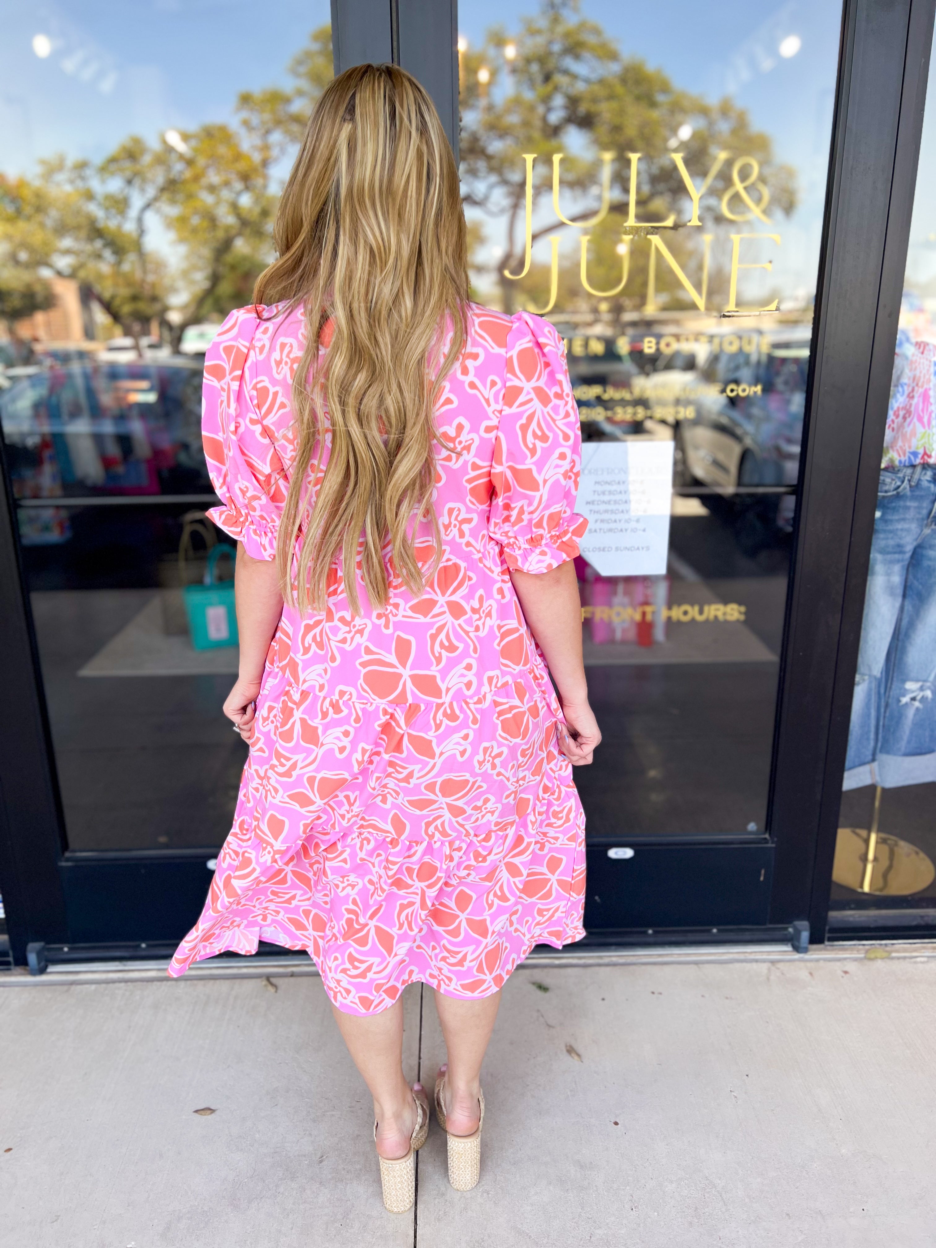 Mary Square - Evie Midi Dress-500 Midi-MARY SQUARE-July & June Women's Fashion Boutique Located in San Antonio, Texas