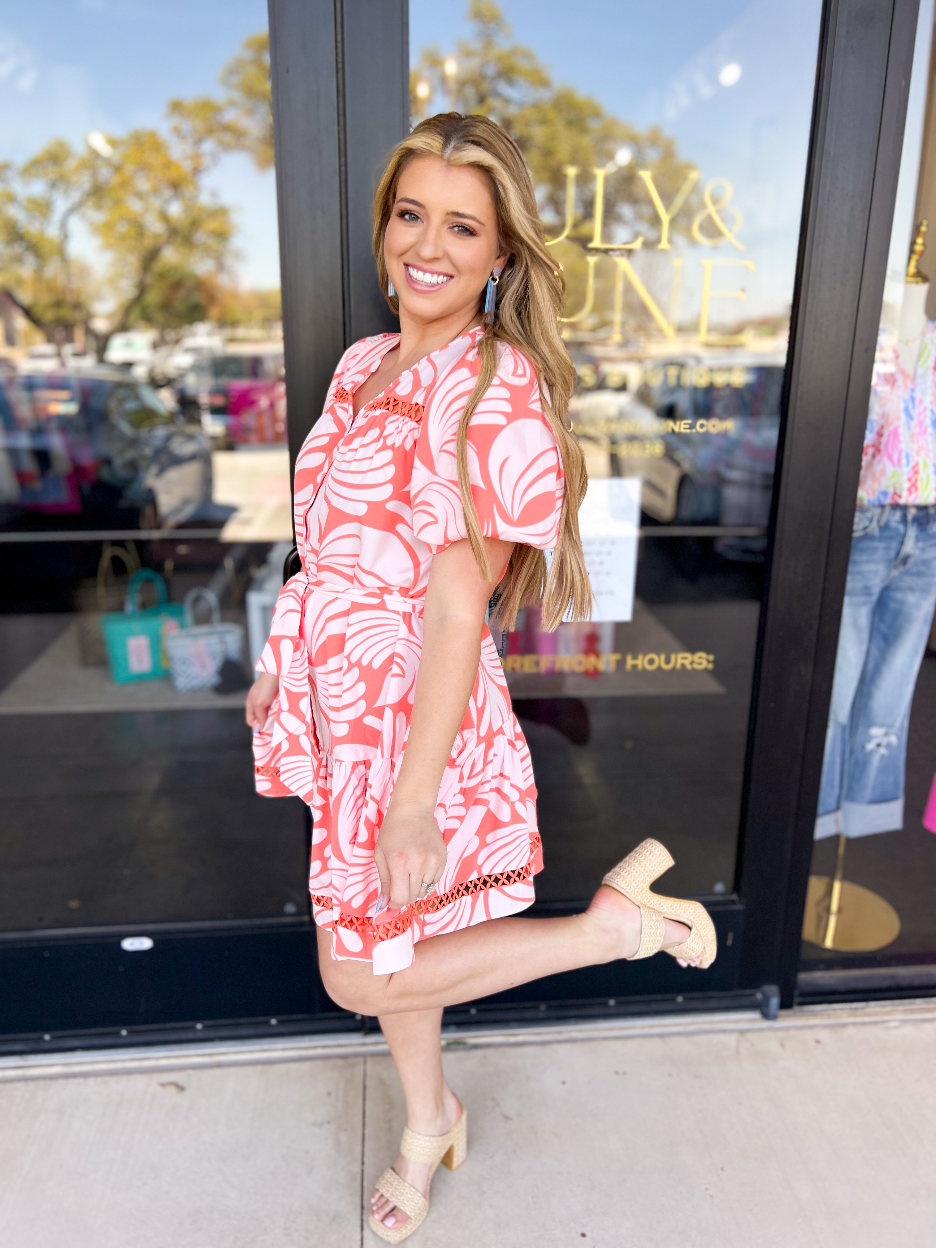 Orange Crush Mini Dress-510 Mini-MARY SQUARE-July & June Women's Fashion Boutique Located in San Antonio, Texas