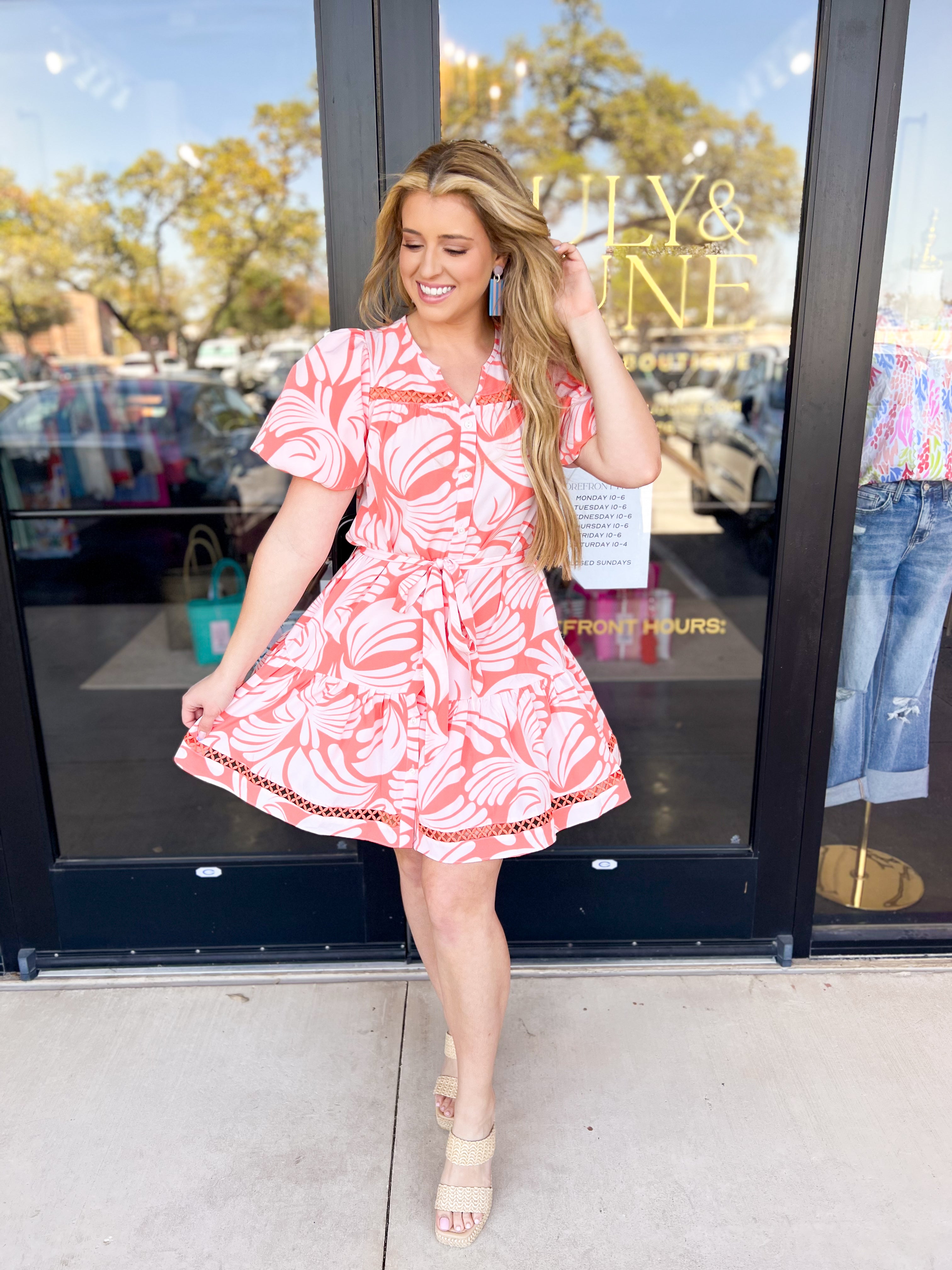 Orange Crush Mini Dress-510 Mini-MARY SQUARE-July & June Women's Fashion Boutique Located in San Antonio, Texas
