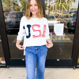 USA T-Shirt-210 Casual Blouses-JODIFL-July & June Women's Fashion Boutique Located in San Antonio, Texas