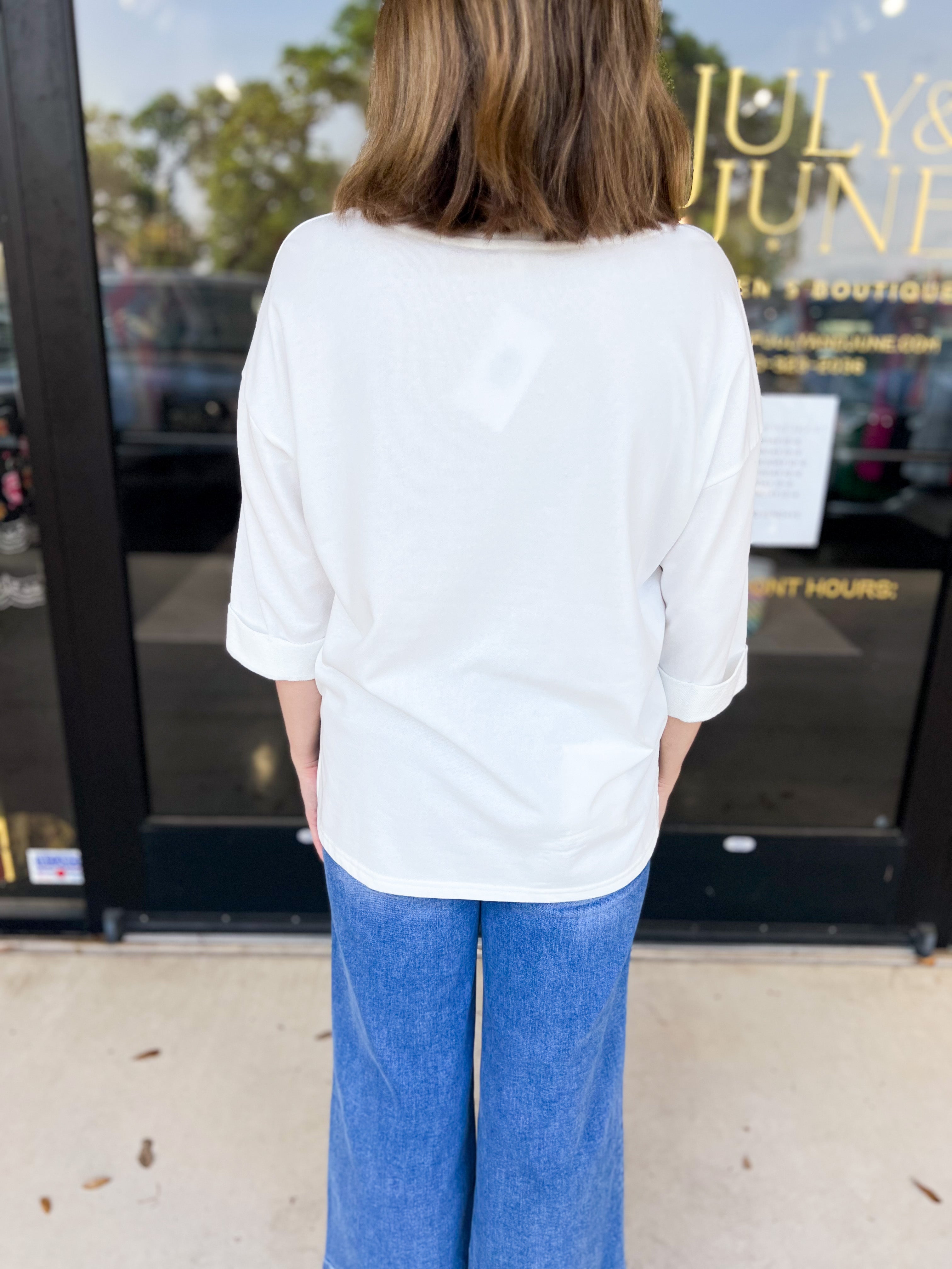 USA T-Shirt-210 Casual Blouses-JODIFL-July & June Women's Fashion Boutique Located in San Antonio, Texas