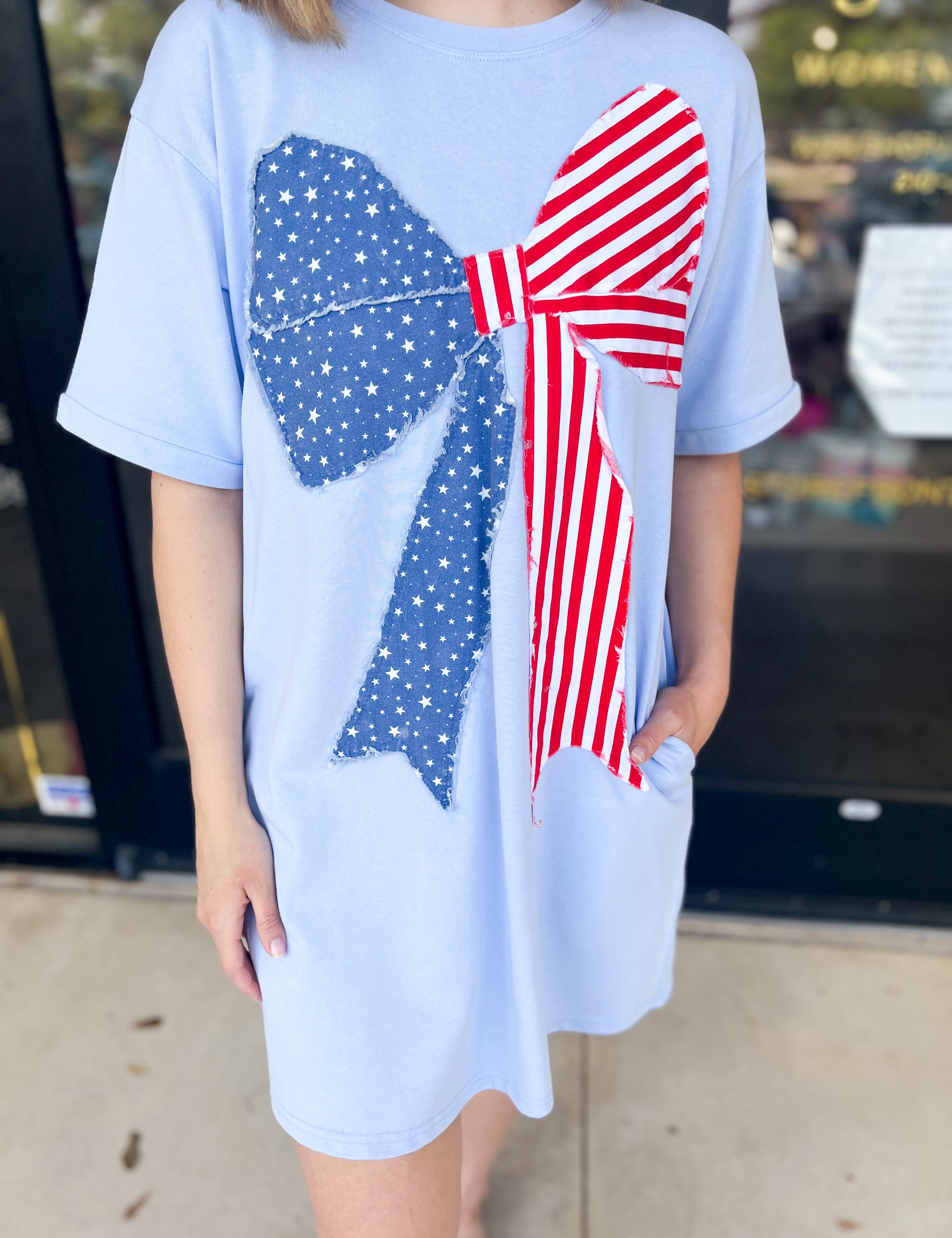 American Girl T-Shirt Dress-510 Mini-JODIFL-July & June Women's Fashion Boutique Located in San Antonio, Texas