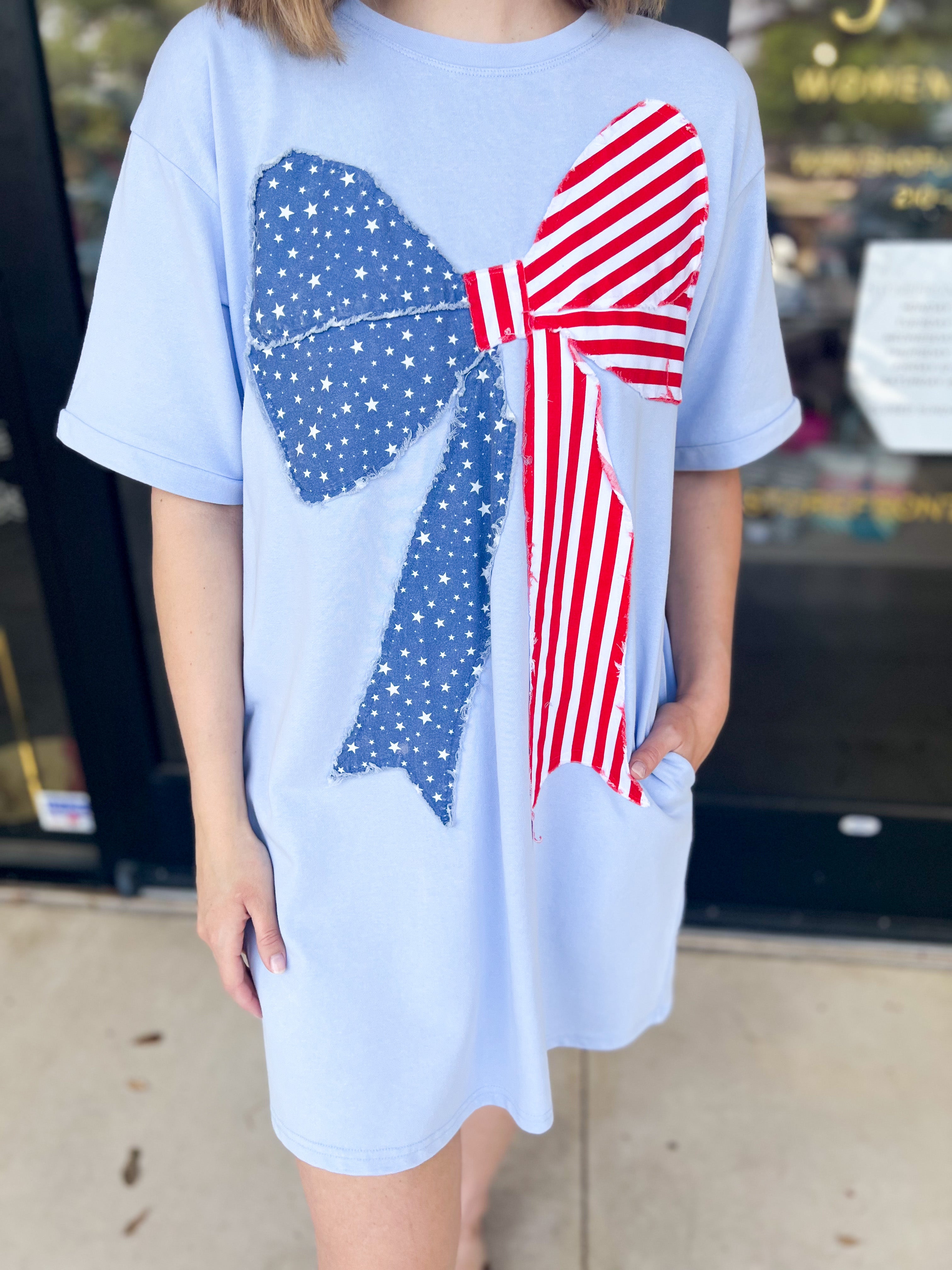 American Girl T-Shirt Dress-510 Mini-JODIFL-July & June Women's Fashion Boutique Located in San Antonio, Texas