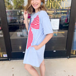 American Girl T-Shirt Dress-510 Mini-JODIFL-July & June Women's Fashion Boutique Located in San Antonio, Texas