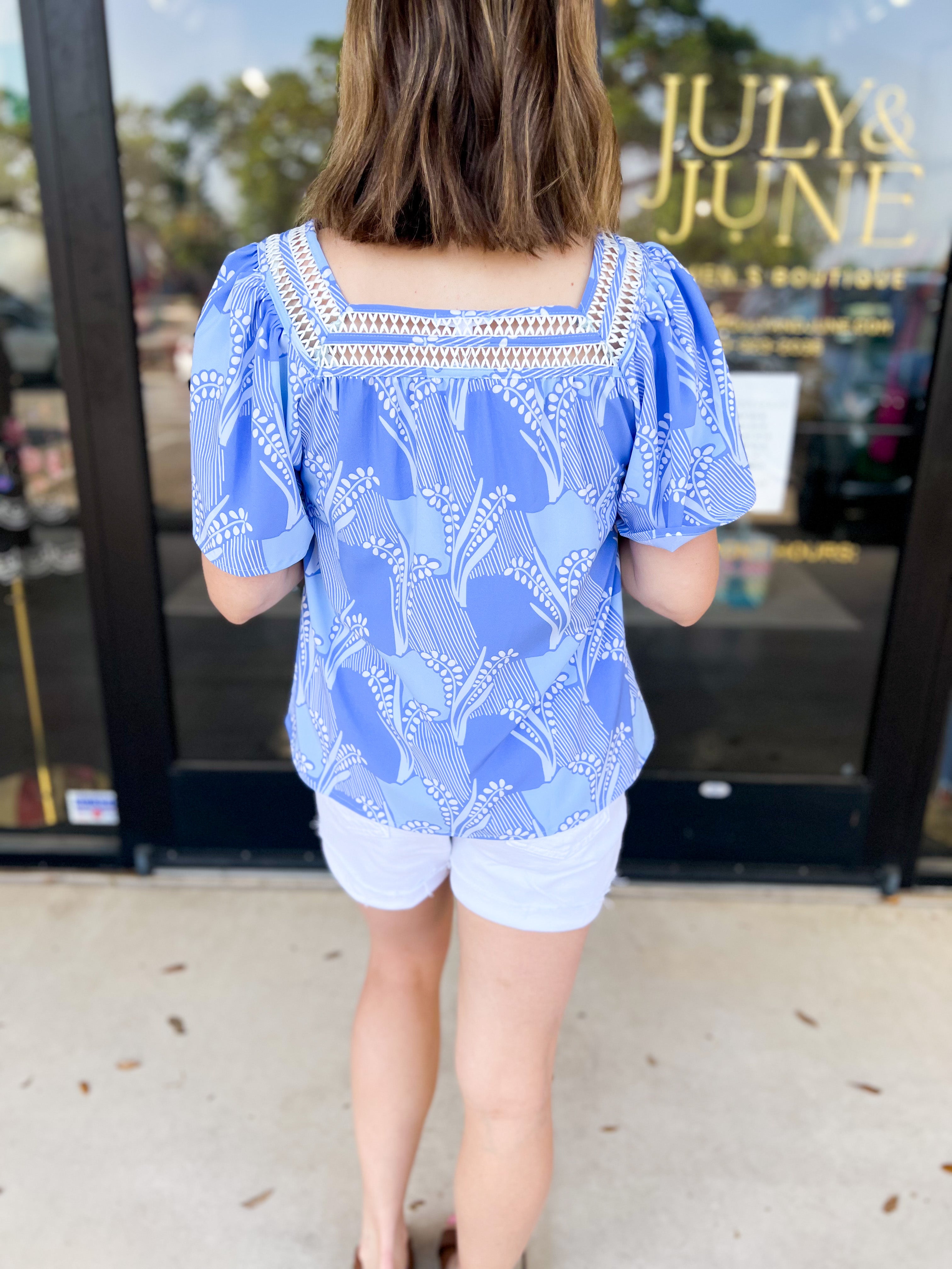 Mary Square - Heidi Blouse-200 Fashion Blouses-MARY SQUARE-July & June Women's Fashion Boutique Located in San Antonio, Texas
