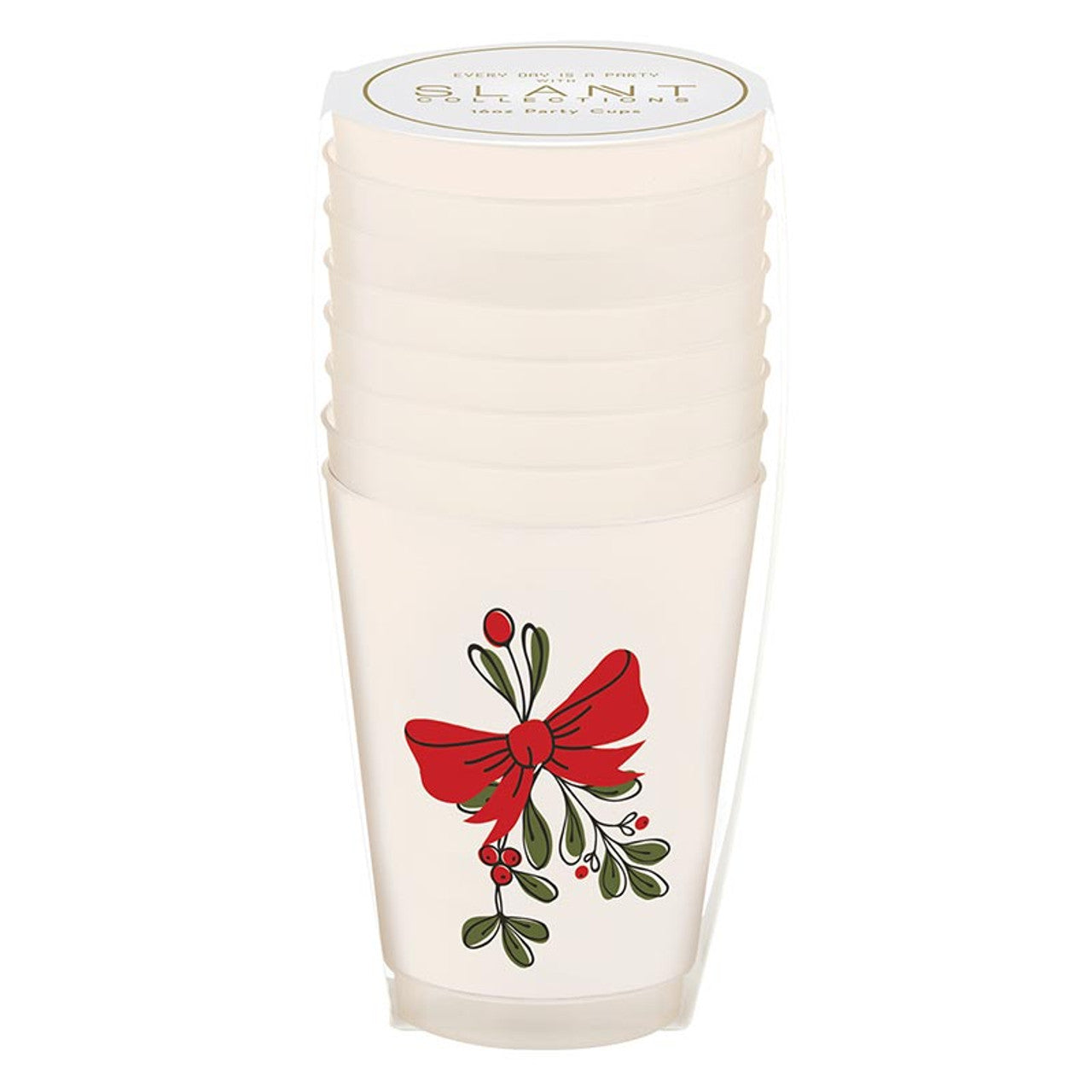 SLANT - Frost Cups - Mistletoe - 8 ct-140 Gifts + Home-SLANT-July & June Women's Fashion Boutique Located in San Antonio, Texas