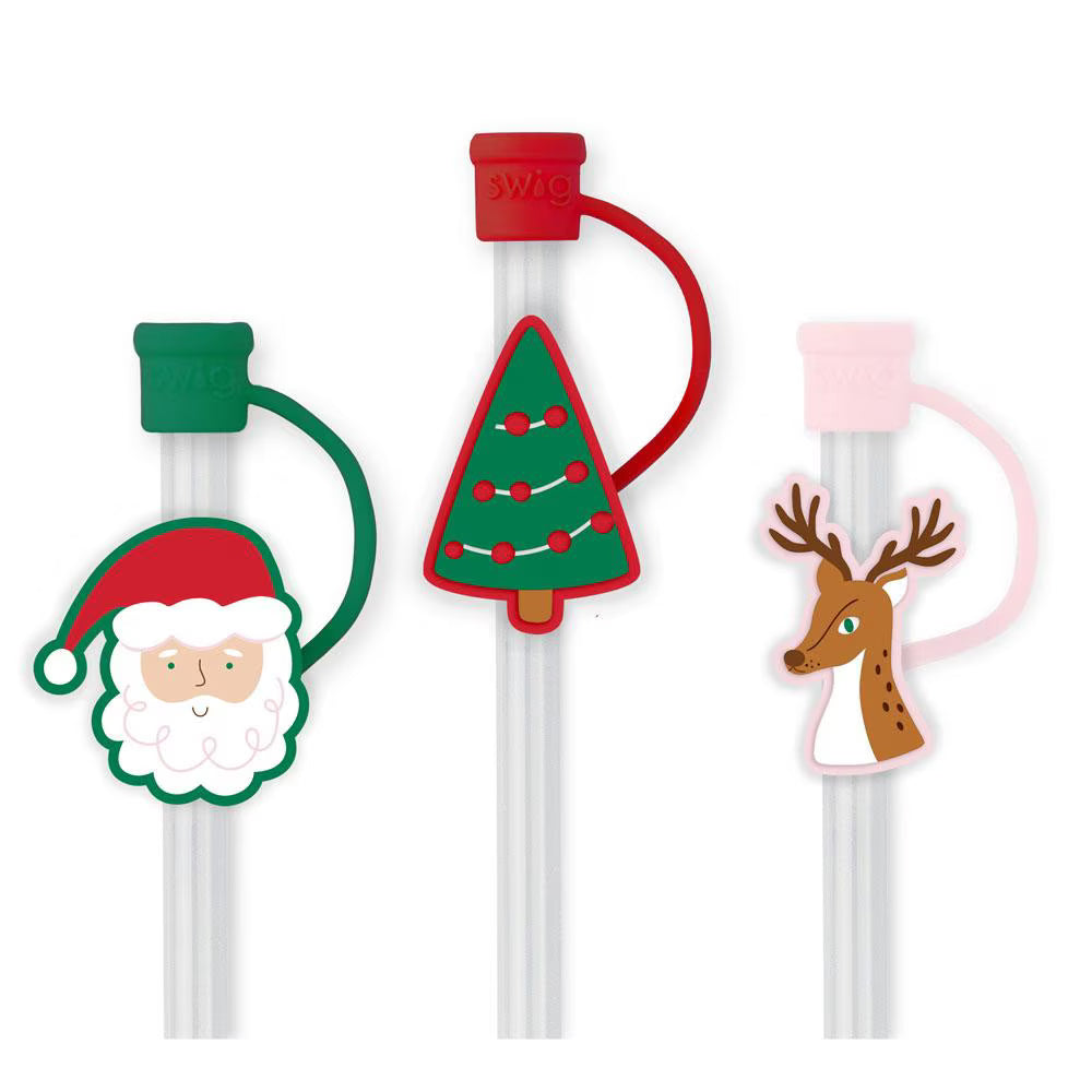 SWIG - Christmas Cameos Straw Topper Set-140 Gifts + Home-SWIG-July & June Women's Fashion Boutique Located in San Antonio, Texas