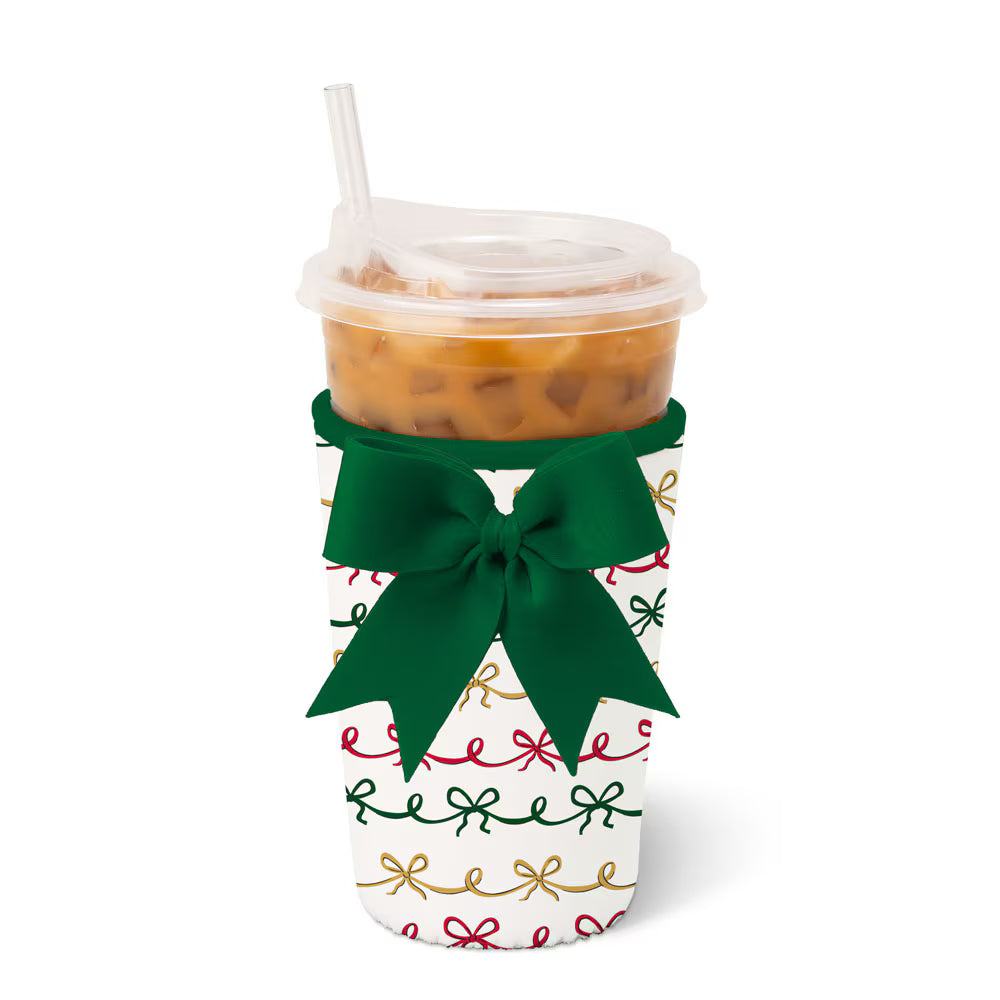 SWIG - Christmas Bows ICed Cup Coolie (Medium)-140 Gifts + Home-SWIG-July & June Women's Fashion Boutique Located in San Antonio, Texas
