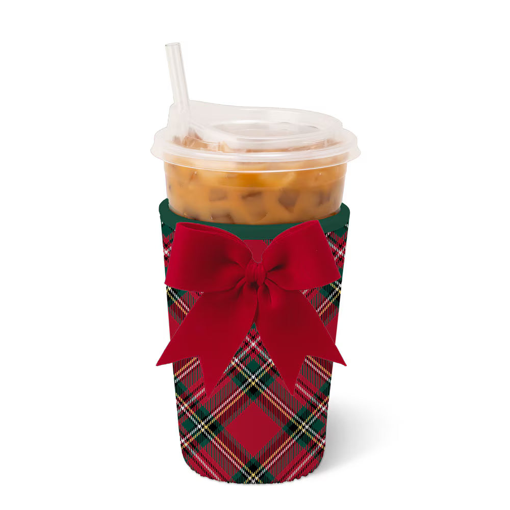 SWIG - Christmas Plaid Iced Cup Coolie Medium-140 Gifts + Home-SWIG-July & June Women's Fashion Boutique Located in San Antonio, Texas