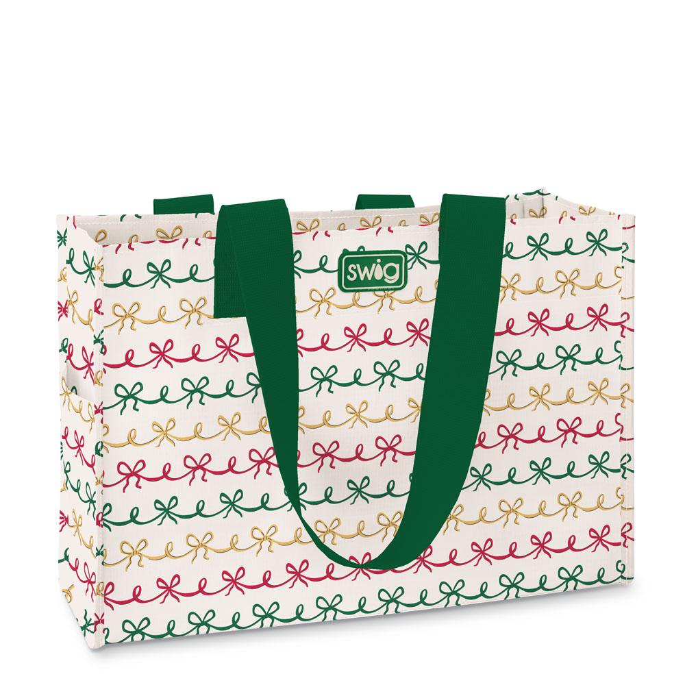 SWIG - Christmas Bows Reusable Gift Bag - Large-140 Gifts + Home-SWIG-July & June Women's Fashion Boutique Located in San Antonio, Texas