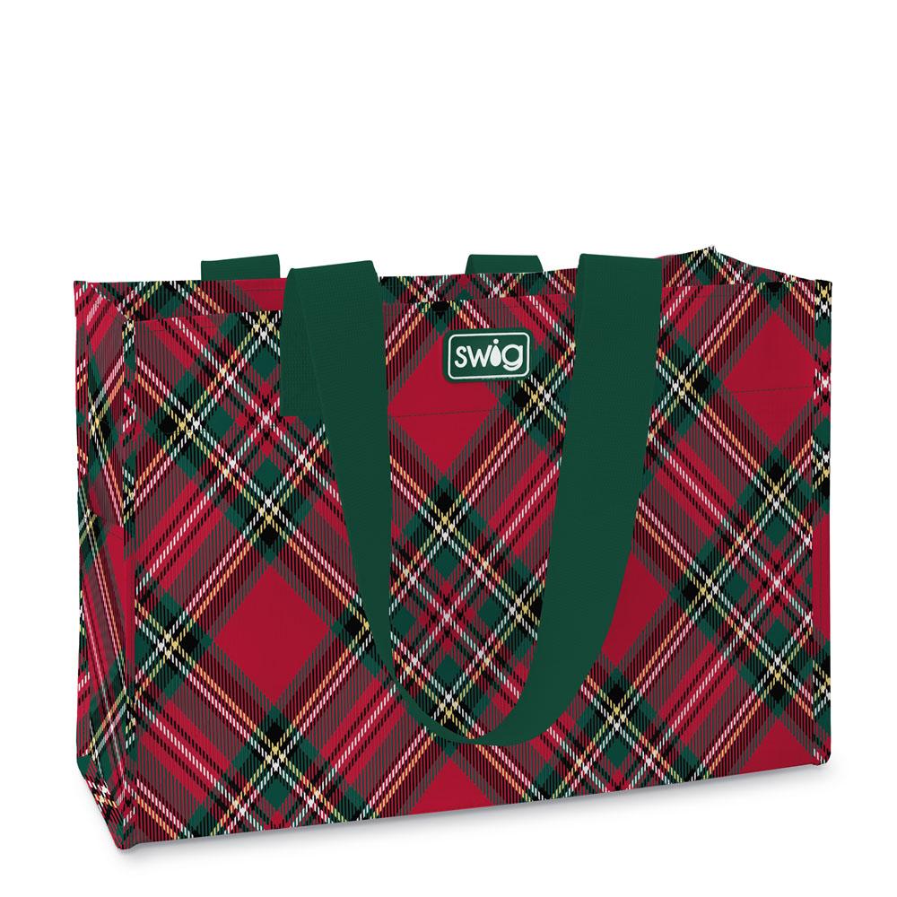 SWIG - Christmas Plaid Reusable Gift Bag - Large-140 Gifts + Home-SWIG-July & June Women's Fashion Boutique Located in San Antonio, Texas