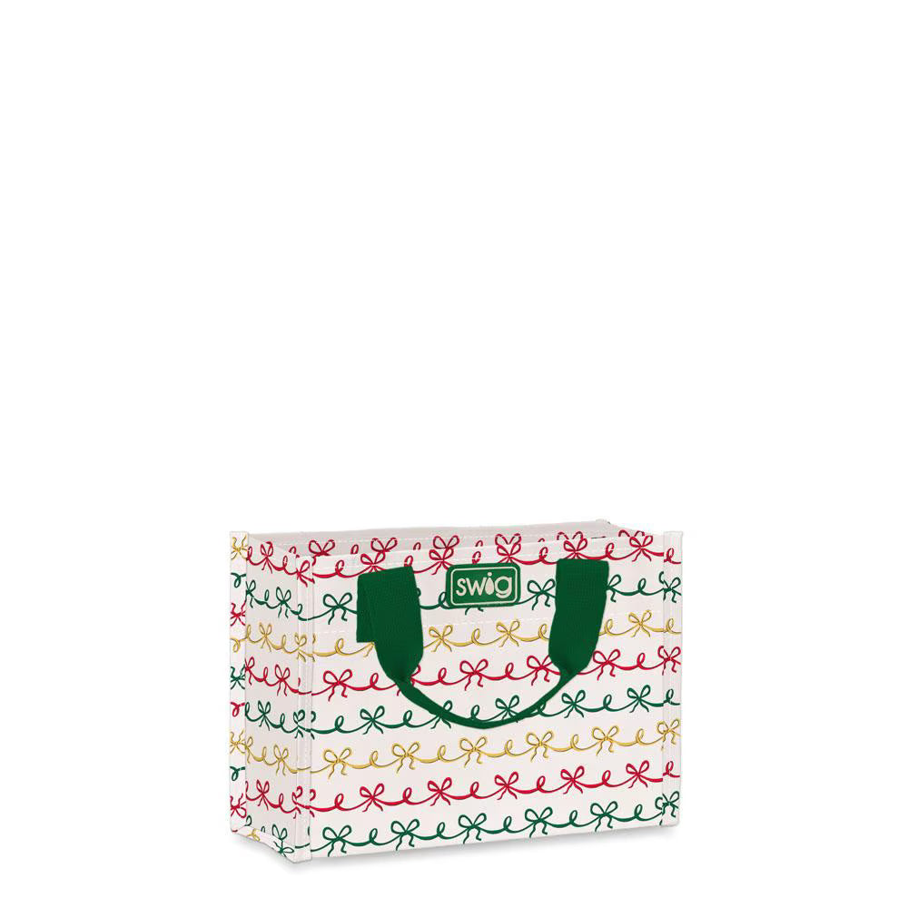 SWIG - Christmas Bows Reusable Gift Bag - Small-140 Gifts + Home-SWIG-July & June Women's Fashion Boutique Located in San Antonio, Texas