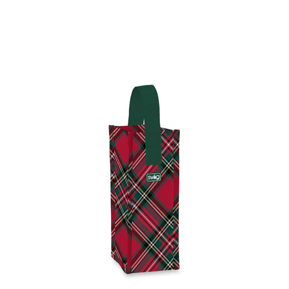 SWIG - Christmas Plaid Reusable Gift Bag - Wine-140 Gifts + Home-SWIG-July & June Women's Fashion Boutique Located in San Antonio, Texas