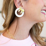 Sunshine Tienda - Metallic Wreath Earrings-110 Jewelry & Hair-Sunshine Tienda-July & June Women's Fashion Boutique Located in San Antonio, Texas