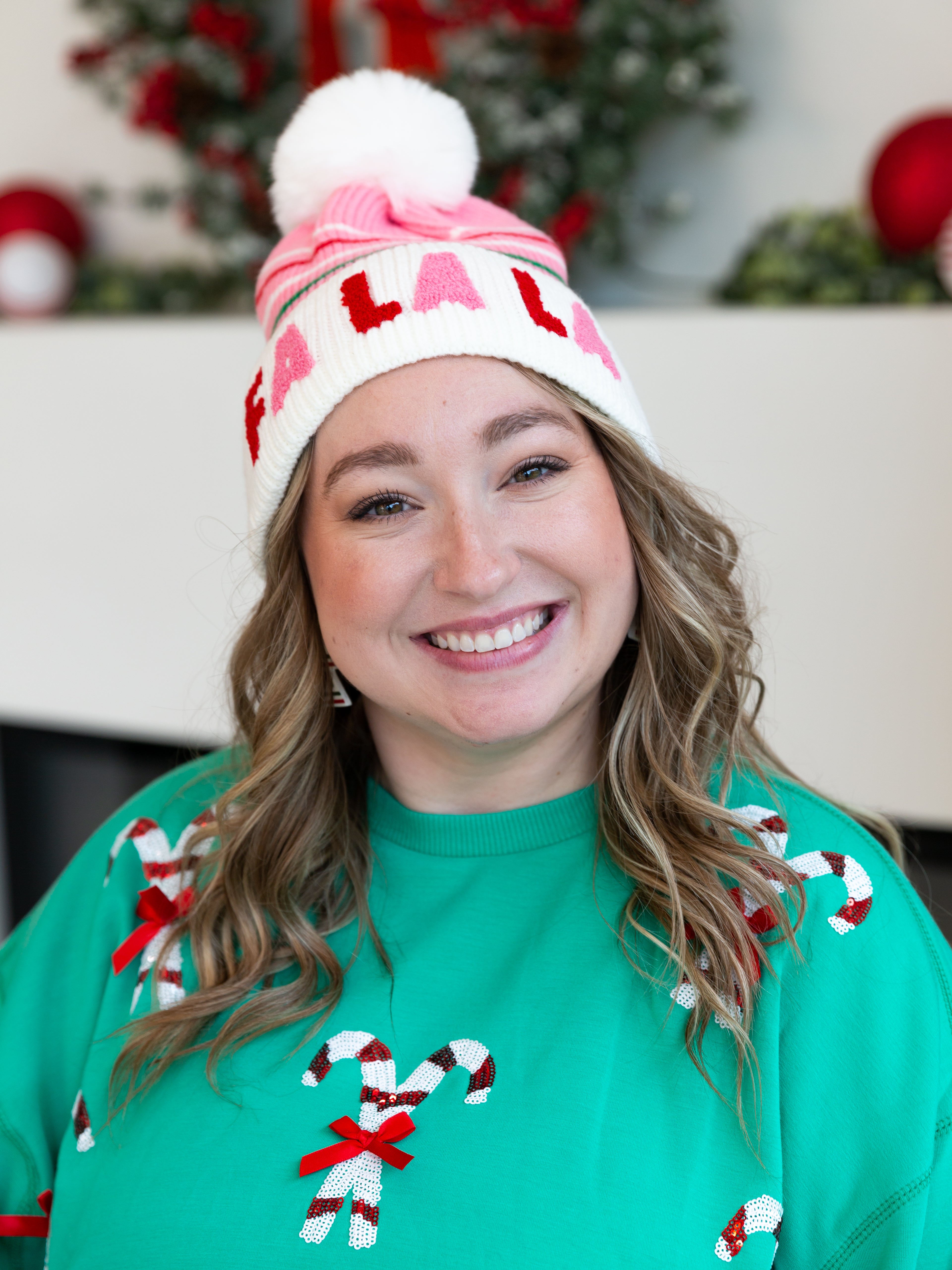 FA LA LA BEANIE - Blush-130 Accessories-SHIRALEAH-July & June Women's Fashion Boutique Located in San Antonio, Texas