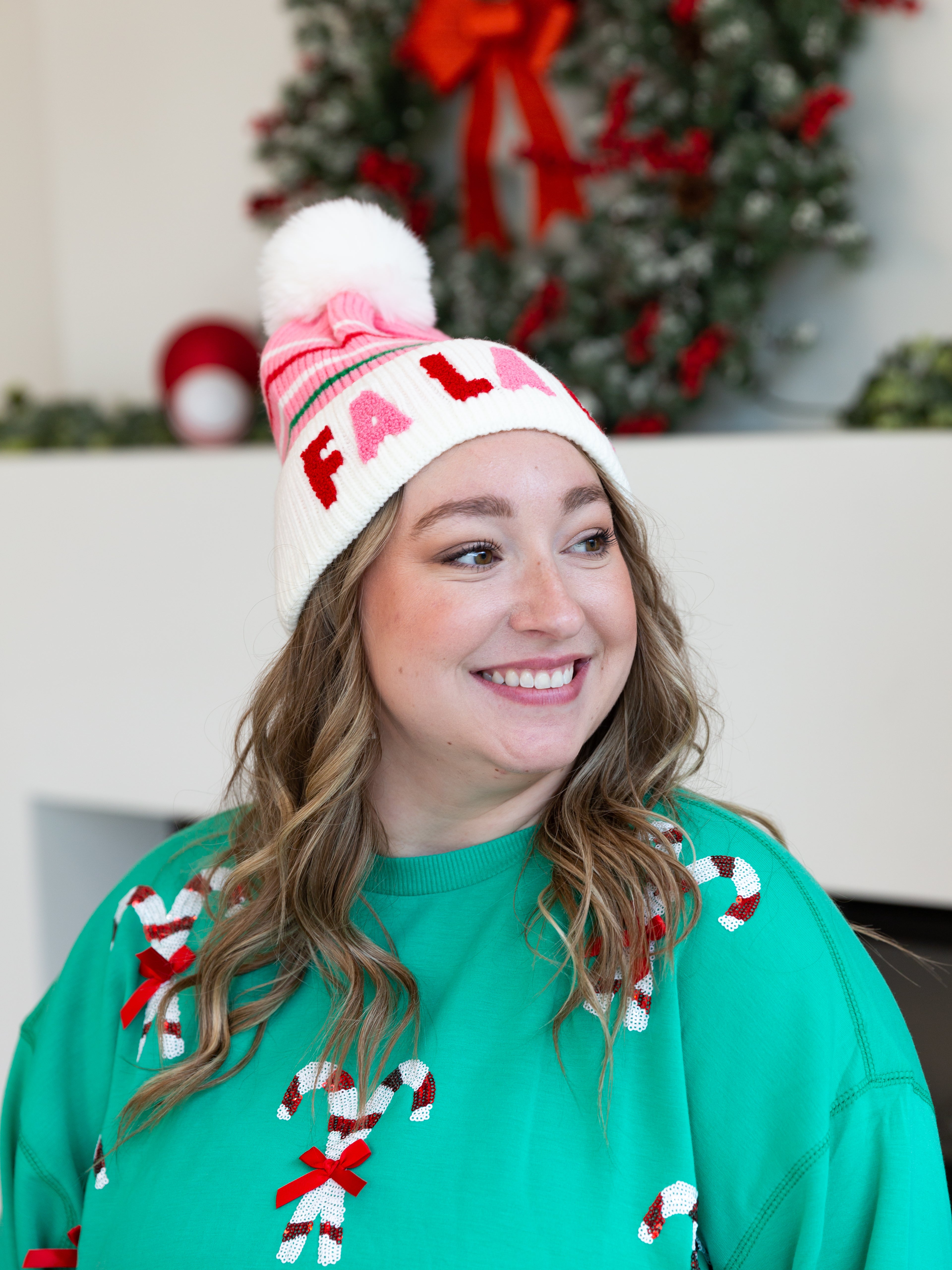 FA LA LA BEANIE - Blush-130 Accessories-SHIRALEAH-July & June Women's Fashion Boutique Located in San Antonio, Texas