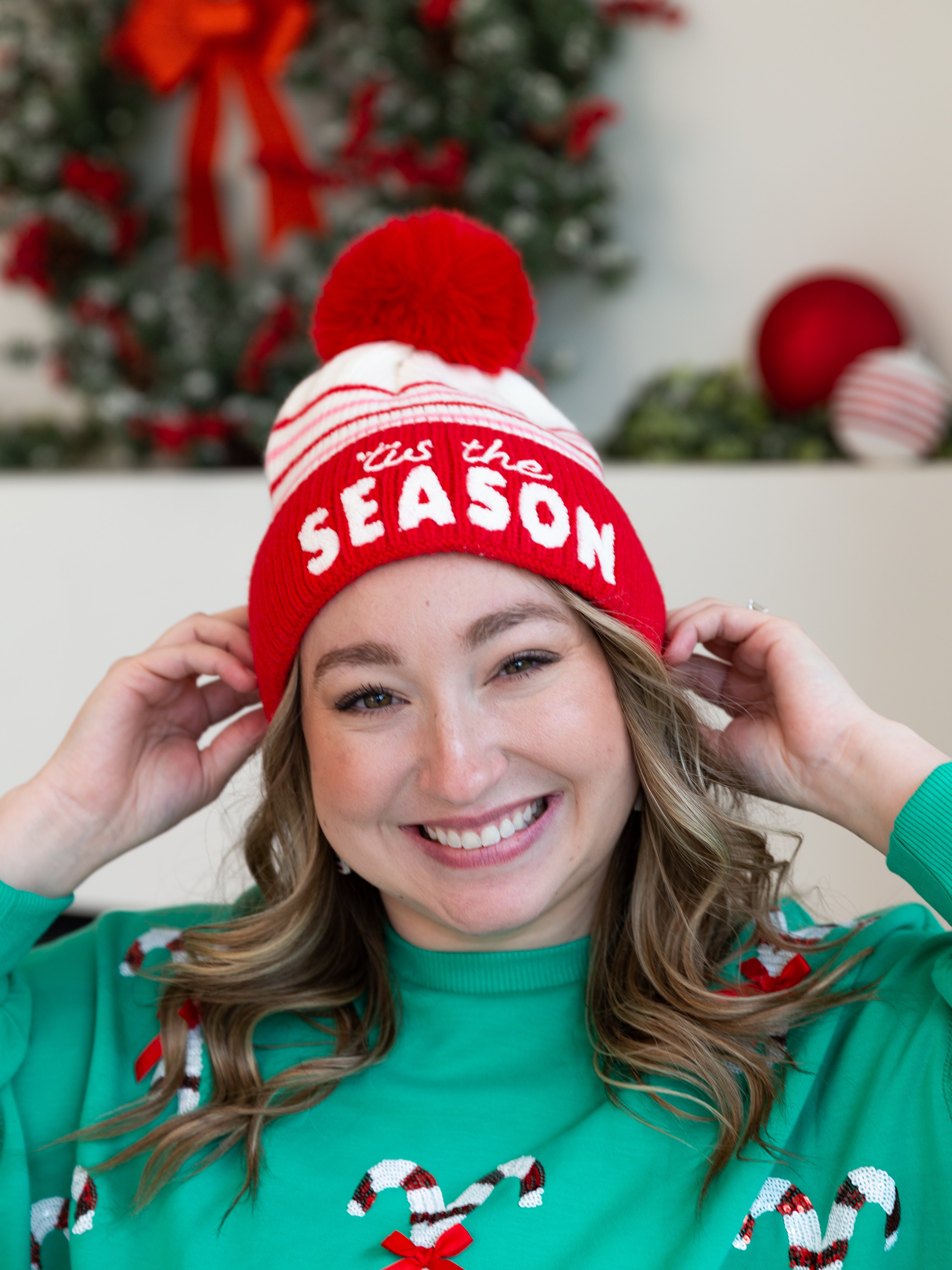 'Tis The Season Beanie-130 Accessories-SHIRALEAH-July & June Women's Fashion Boutique Located in San Antonio, Texas