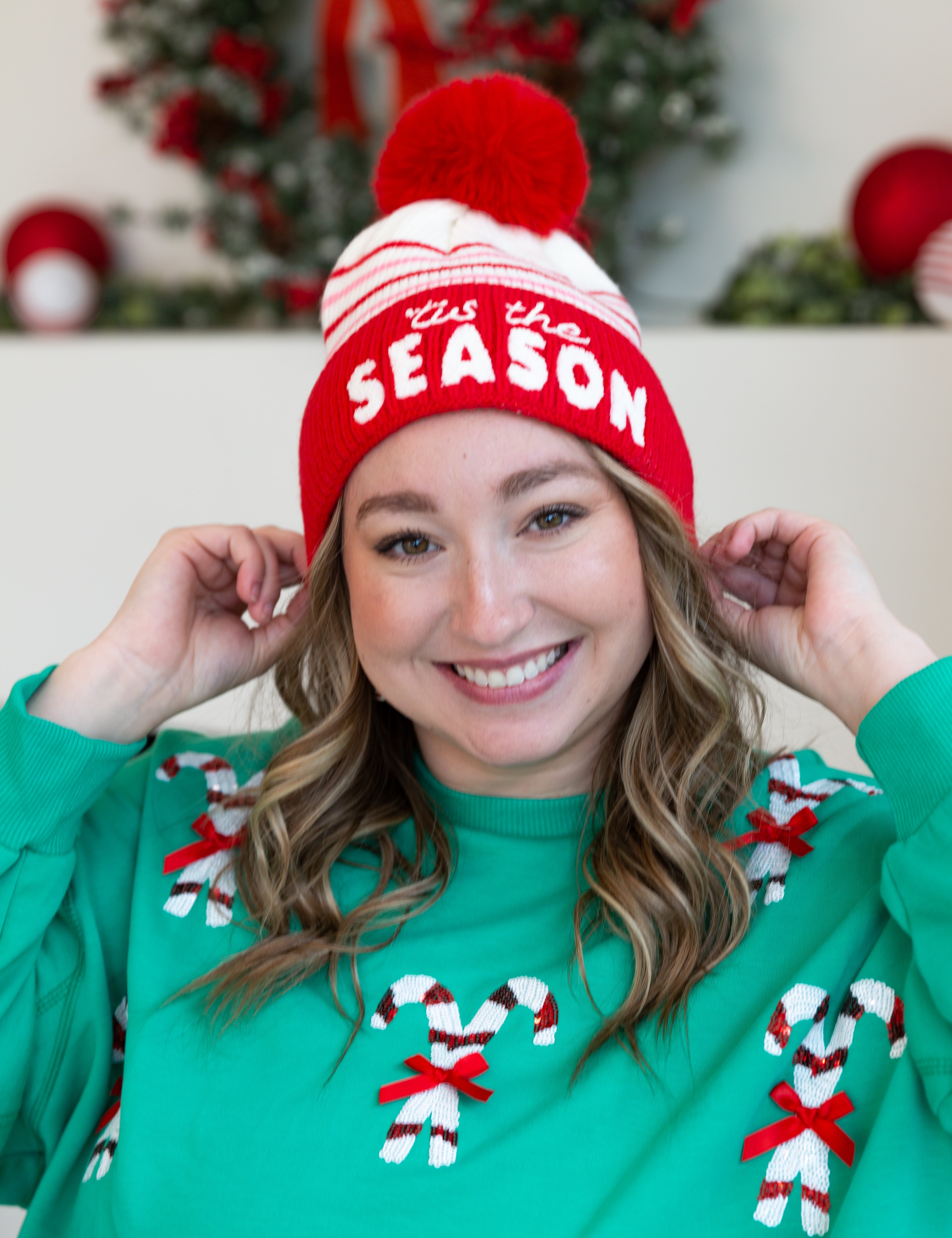 'Tis The Season Beanie-130 Accessories-SHIRALEAH-July & June Women's Fashion Boutique Located in San Antonio, Texas