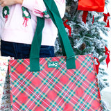 SWIG - Christmas Plaid Reusable Gift Bag - Large-140 Gifts + Home-SWIG-July & June Women's Fashion Boutique Located in San Antonio, Texas
