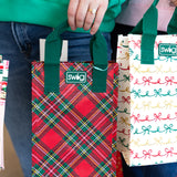 SWIG - Christmas Plaid Reusable Gift Bag - Tall-140 Gifts + Home-SWIG-July & June Women's Fashion Boutique Located in San Antonio, Texas