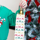 SWIG - Christmas Bows Reusable Gift Bag - Wine-140 Gifts + Home-SWIG-July & June Women's Fashion Boutique Located in San Antonio, Texas