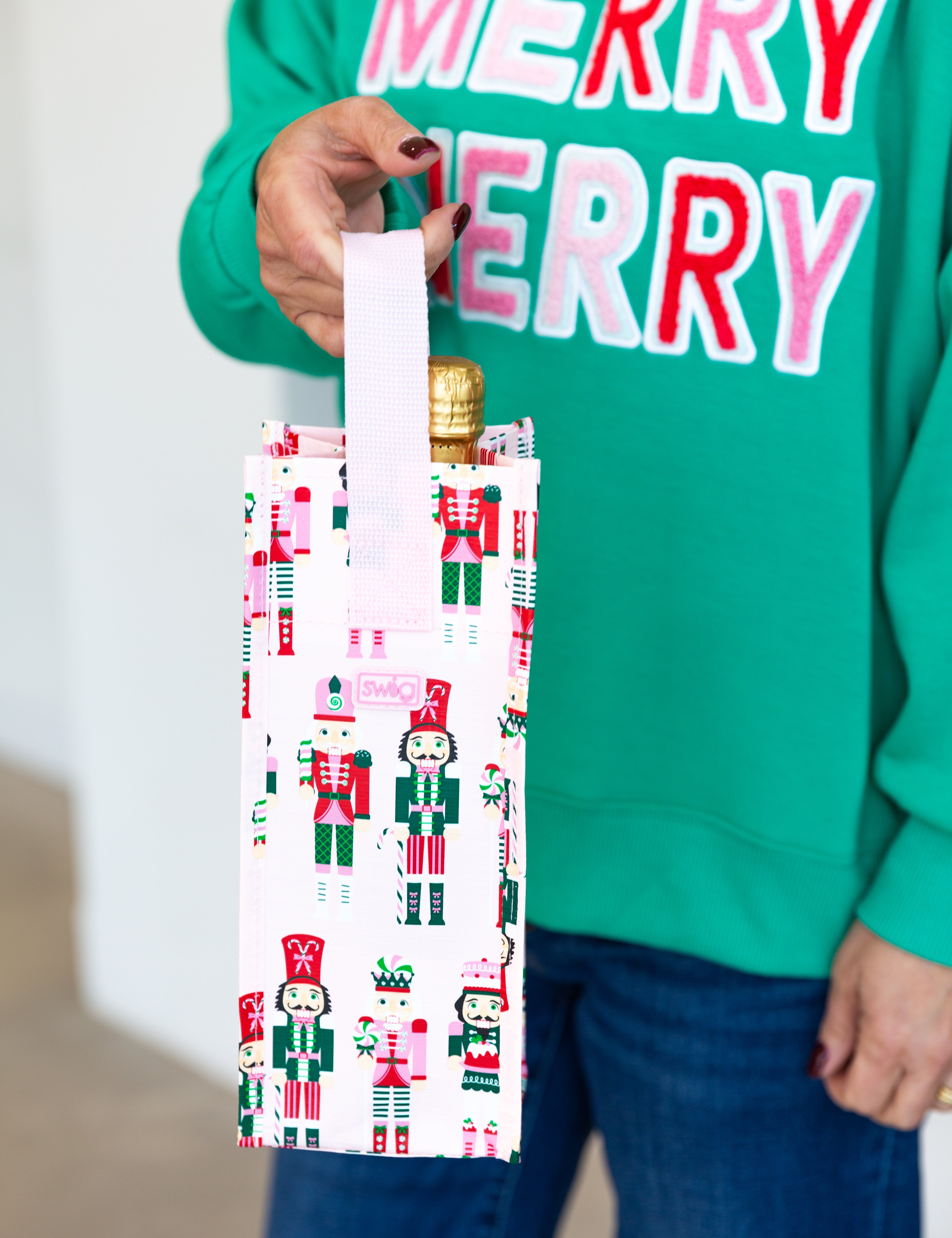 SWIG - Sugar Plum Soliders Reusable Gift Bag - Wine-140 Gifts + Home-SWIG-July & June Women's Fashion Boutique Located in San Antonio, Texas