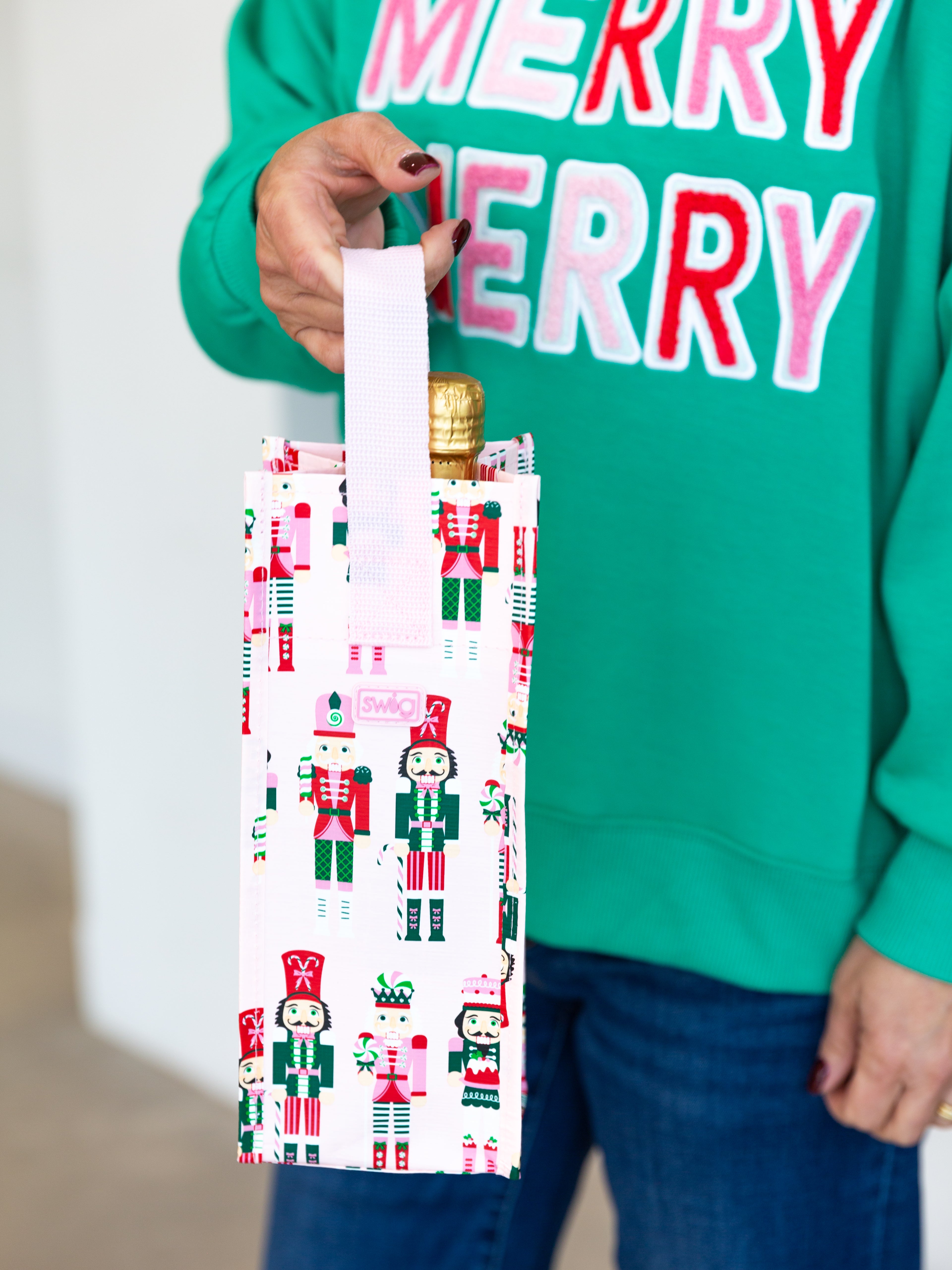 SWIG - Sugar Plum Soliders Reusable Gift Bag - Wine-140 Gifts + Home-SWIG-July & June Women's Fashion Boutique Located in San Antonio, Texas