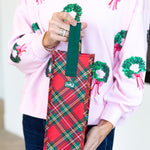 SWIG - Christmas Plaid Reusable Gift Bag - Wine-140 Gifts + Home-SWIG-July & June Women's Fashion Boutique Located in San Antonio, Texas