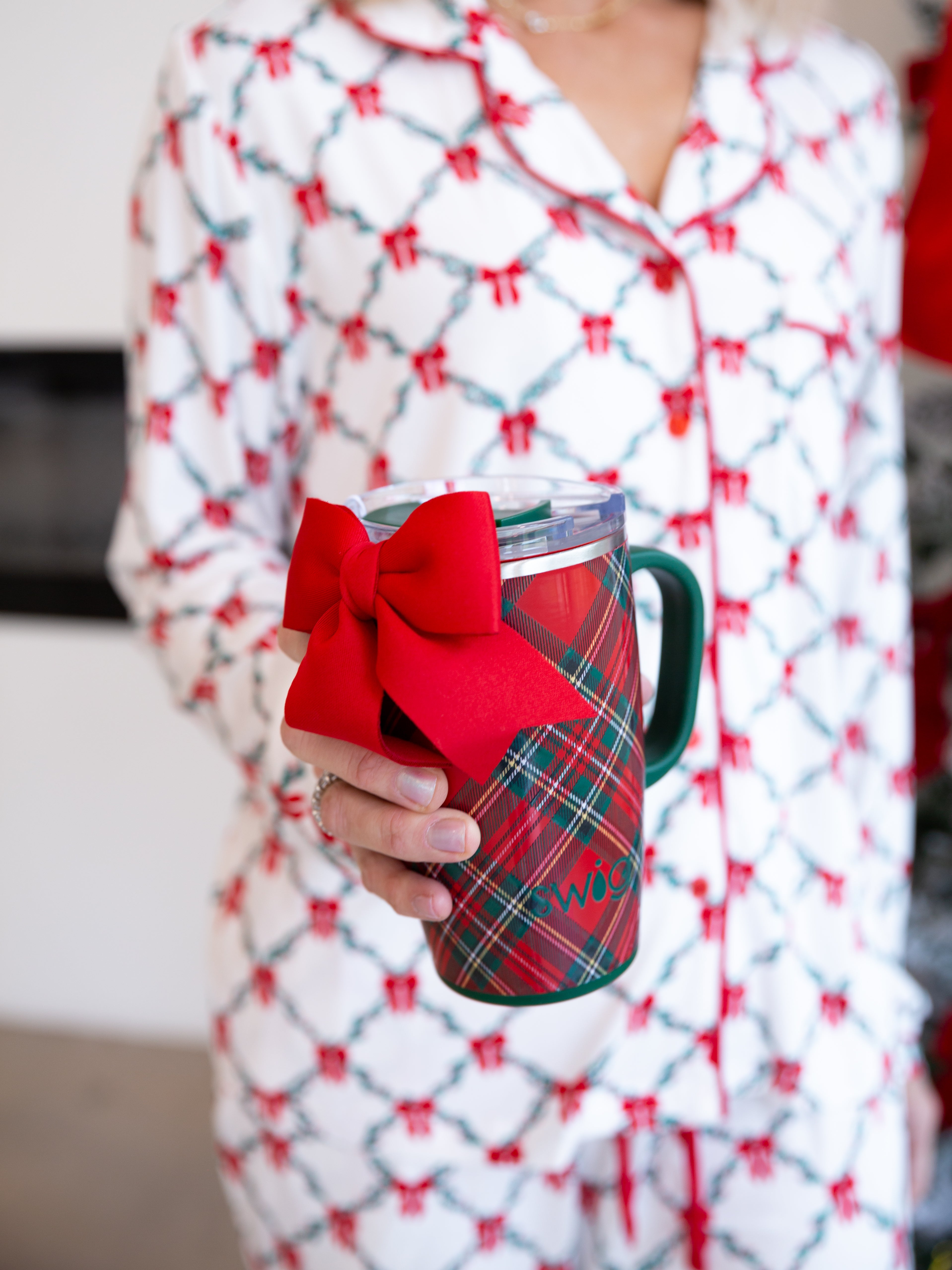 SWIG - Christmas Plaid Travel Mug 18oz-140 Gifts + Home-SWIG-July & June Women's Fashion Boutique Located in San Antonio, Texas