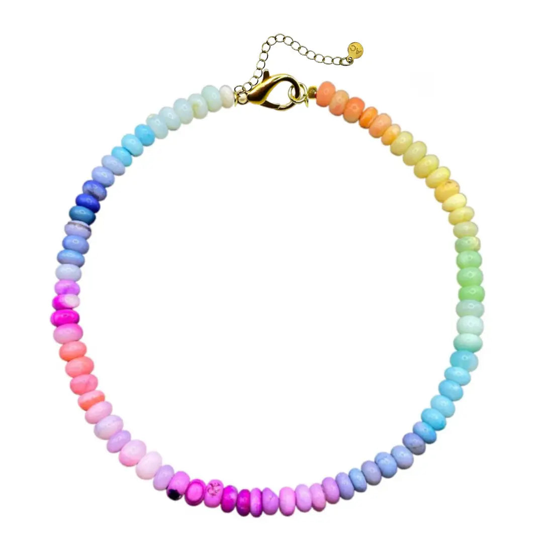 Rainbow Beaded Necklace-110 Jewelry & Hair-Accessory Concierge-July & June Women's Fashion Boutique Located in San Antonio, Texas