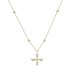Natalie Wood - Enamel Cross Drop Necklace in Gold Enamel-110 Jewelry & Hair-Natalie Wood-July & June Women's Fashion Boutique Located in San Antonio, Texas