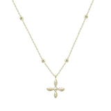 Natalie Wood - Enamel Cross Drop Necklace in Gold Enamel-110 Jewelry & Hair-Natalie Wood-July & June Women's Fashion Boutique Located in San Antonio, Texas