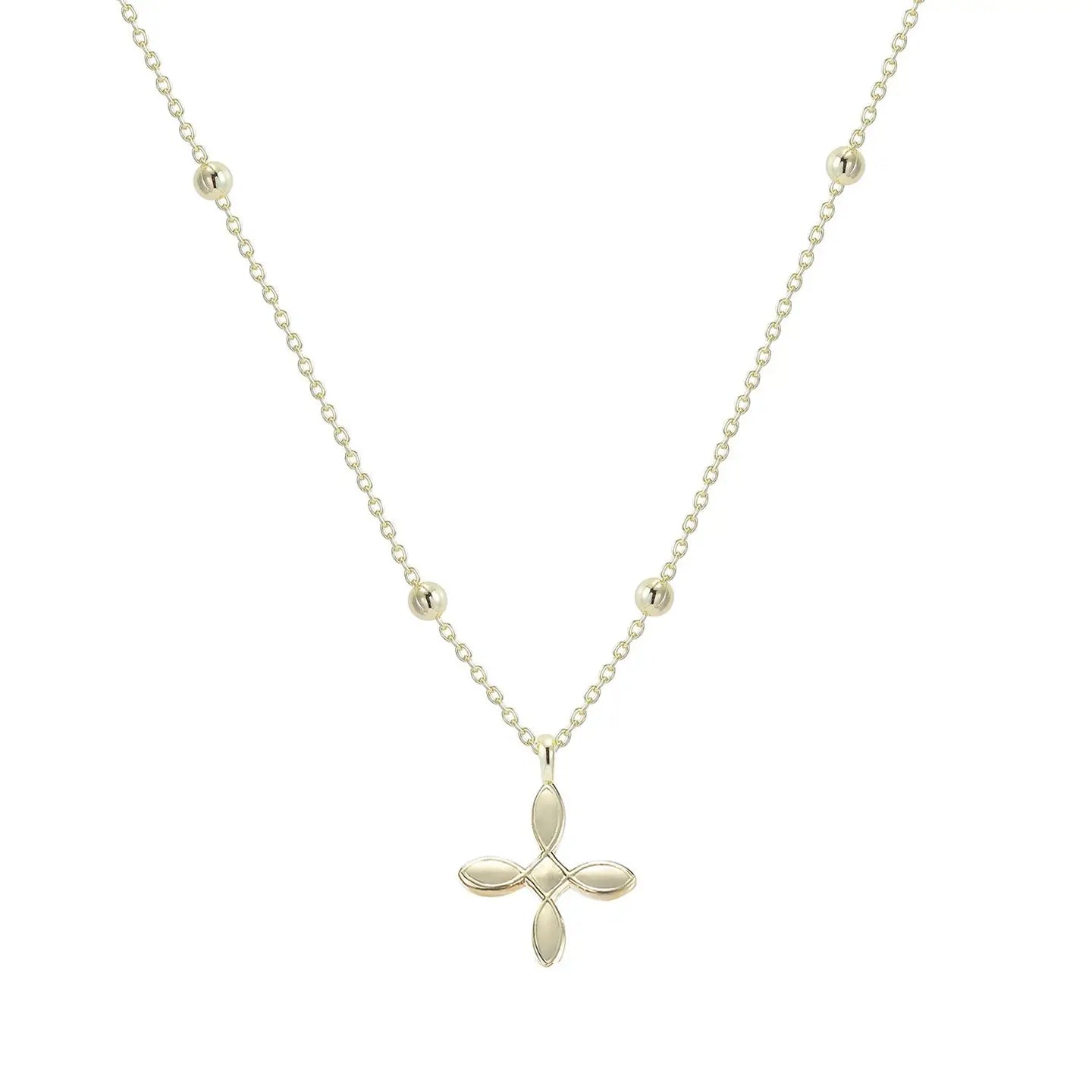 Natalie Wood - Enamel Cross Drop Necklace in Gold Enamel-110 Jewelry & Hair-Natalie Wood-July & June Women's Fashion Boutique Located in San Antonio, Texas