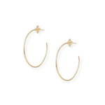 Natalie Wood - Heirloom Cross Hoop Earrings - Gold-110 Jewelry & Hair-Natalie Wood-July & June Women's Fashion Boutique Located in San Antonio, Texas