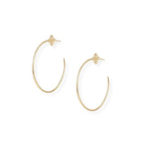 Natalie Wood - Heirloom Cross Hoop Earrings - Gold-110 Jewelry & Hair-Natalie Wood-July & June Women's Fashion Boutique Located in San Antonio, Texas