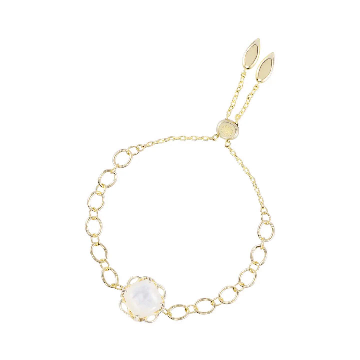 Natalie Wood - Blossom Adjustable Bracelet Ivory Pearl/Gold-110 Jewelry & Hair-Natalie Wood-July & June Women's Fashion Boutique Located in San Antonio, Texas