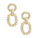 Natalie Wood - Heirloom Link Earrings - Gold-110 Jewelry & Hair-Natalie Wood-July & June Women's Fashion Boutique Located in San Antonio, Texas