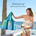 Case-Mate - Emerald Blue Soap Bubble Jelly Tote Bag-130 Accessories-Casemate-July & June Women's Fashion Boutique Located in San Antonio, Texas