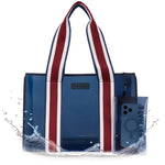 Case-Mate - Navy Rugby Stripe Jelly Tote Bag-130 Accessories-Casemate-July & June Women's Fashion Boutique Located in San Antonio, Texas