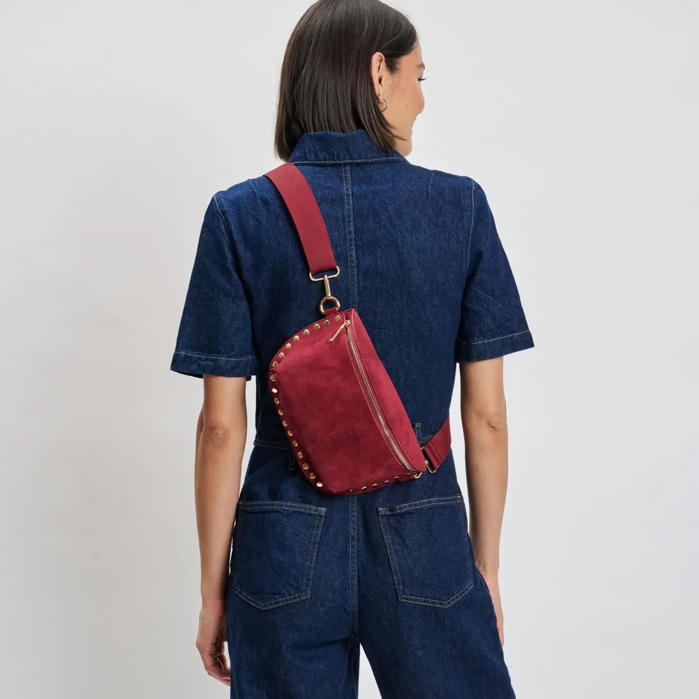 Gizelle Suede Belt Bag - Wine-130 ACCESSORIES-Moda Luxe-July & June Women's Fashion Boutique Located in San Antonio, Texas
