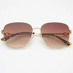FREYRS - Lea Womens RoundSunglasses - Gold/Brown-130 Accessories-FREYRS-July & June Women's Fashion Boutique Located in San Antonio, Texas