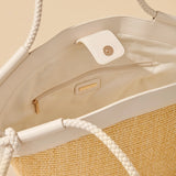 The Gina Tote Bag - Cream-130 ACCESSORIES-SHIRALEAH-July & June Women's Fashion Boutique Located in San Antonio, Texas