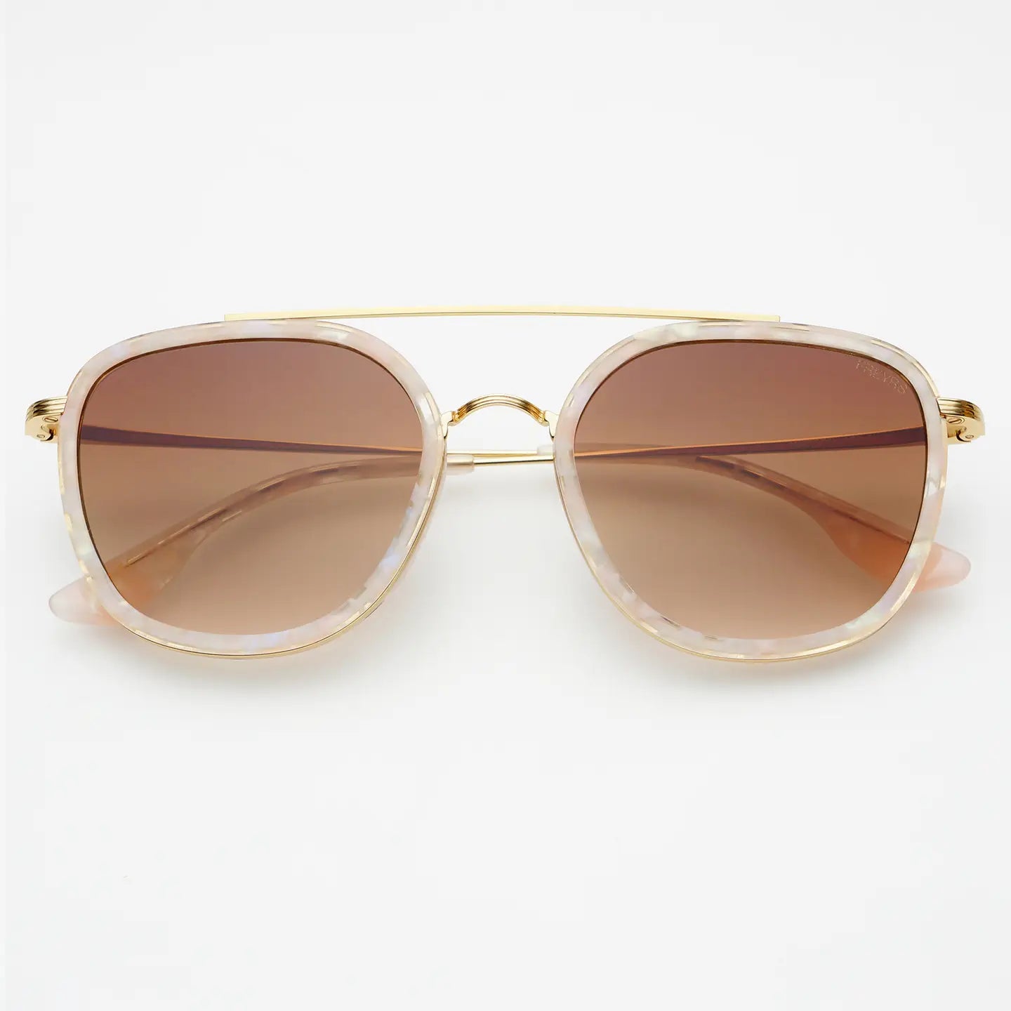 FREYRS - Weston Acetate Round Unisex Sunglasses - Light Pink Brown-130 Accessories-FREYRS-July & June Women's Fashion Boutique Located in San Antonio, Texas