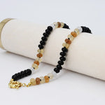 Treasure Jewels - Brooke Black & Brown Gemstone Necklace-110 Jewelry & Hair-Treasure Jewels-July & June Women's Fashion Boutique Located in San Antonio, Texas
