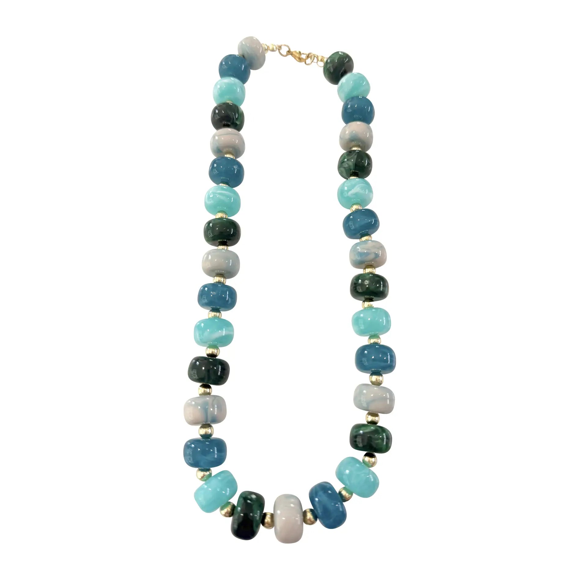 The Kenny Beaded Necklace - Blue Mix-110 Jewelry & Hair-Gemelli-July & June Women's Fashion Boutique Located in San Antonio, Texas