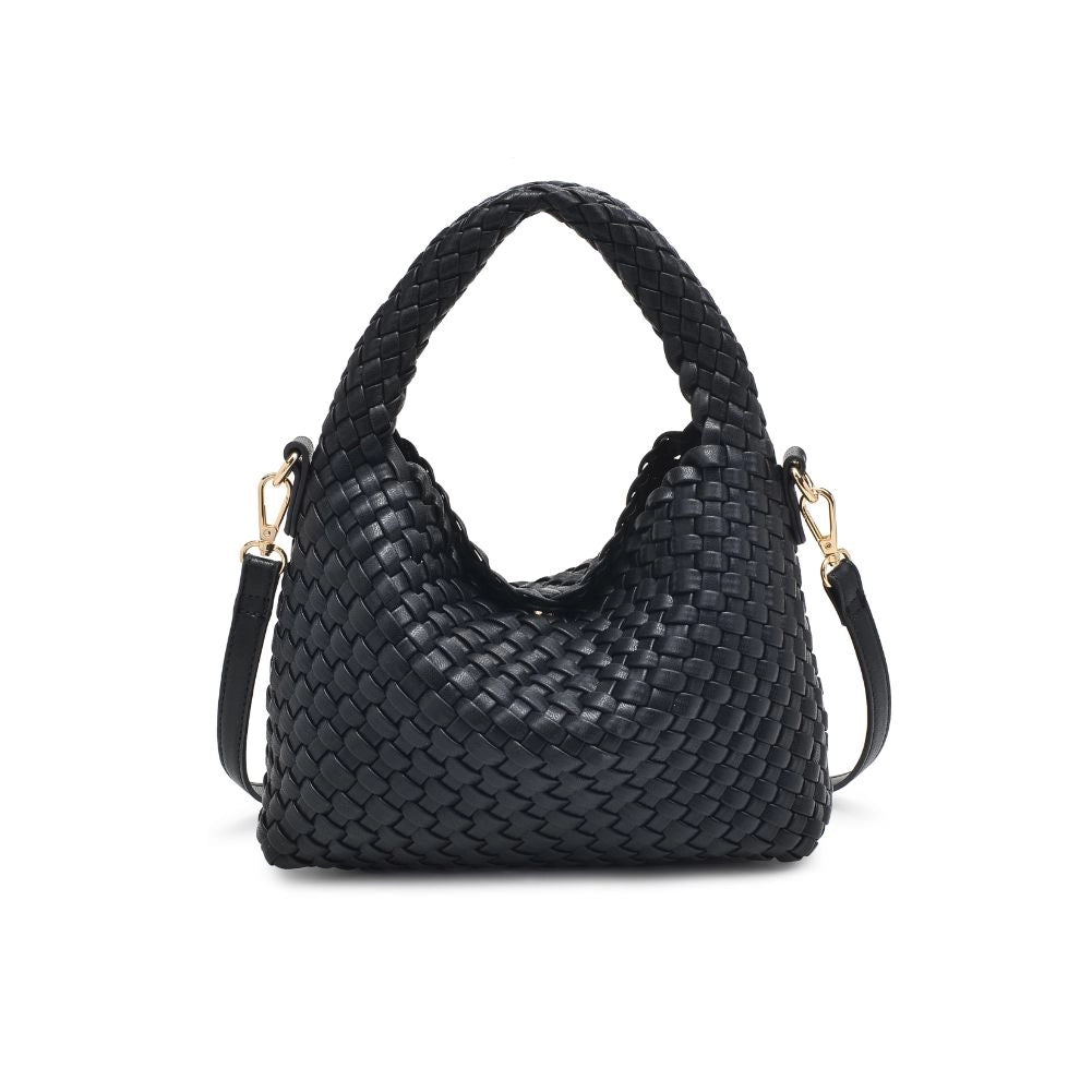 On Trend Woven Corssbody Bag - Black-130 ACCESSORIES-Moda Luxe-July & June Women's Fashion Boutique Located in San Antonio, Texas