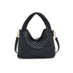 On Trend Woven Corssbody Bag - Black-130 ACCESSORIES-Moda Luxe-July & June Women's Fashion Boutique Located in San Antonio, Texas