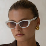 FREYRS - Mia Acetate Cat Eye Womens Sunglasses - Pearl-130 Accessories-FREYRS-July & June Women's Fashion Boutique Located in San Antonio, Texas