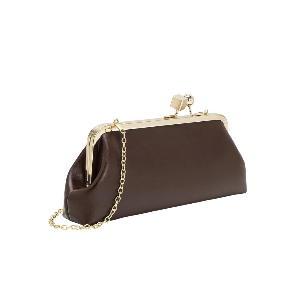 Chrissy Clutch - Espresso-130 Accessories-MELIE BIANCO-July & June Women's Fashion Boutique Located in San Antonio, Texas